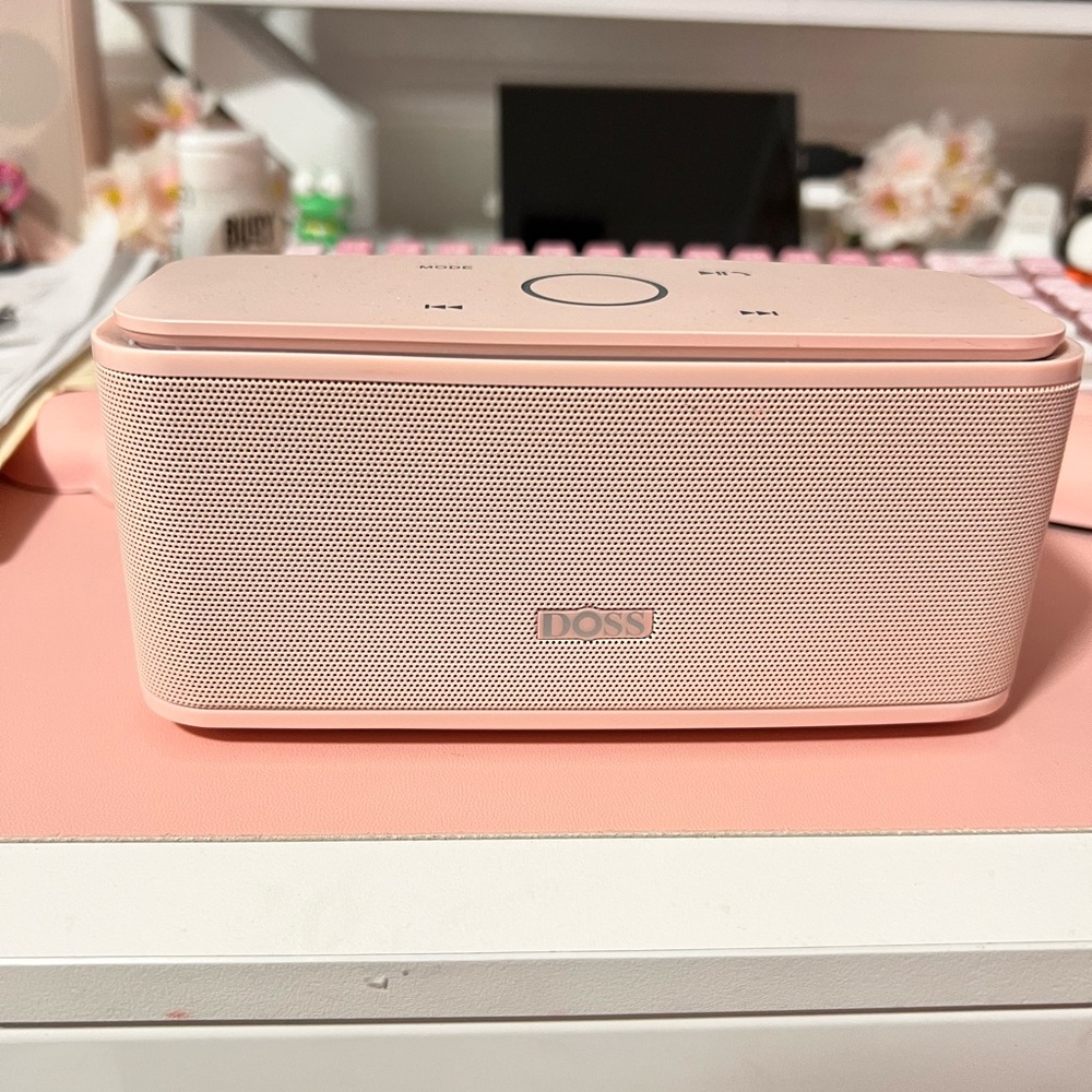 Pink Portable Mini Soundbar Bluetooth Speaker